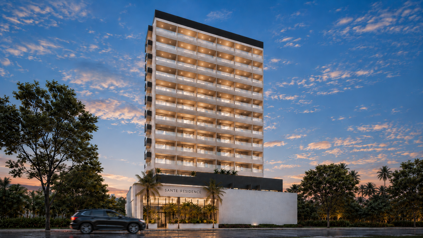 Fachada do Santé Residence